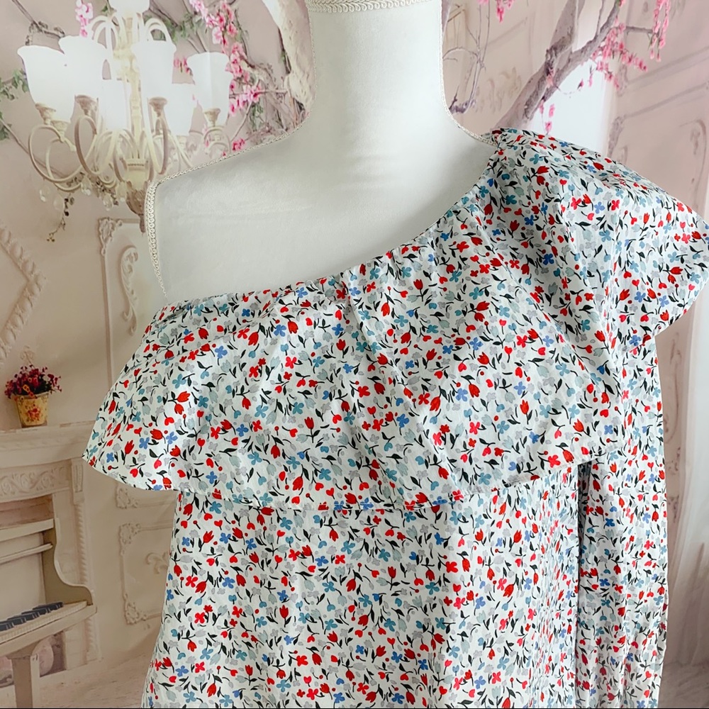 Zara Chiffon One Cold Shoulder Ruffle… - Picture 4 of 9